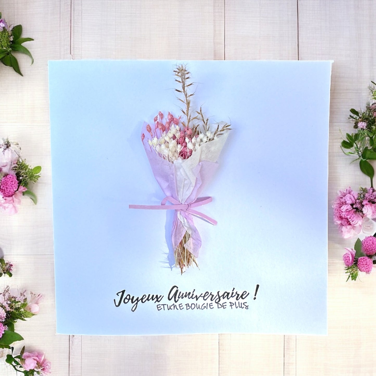 Carte fleurie Joyeux Anniversaire