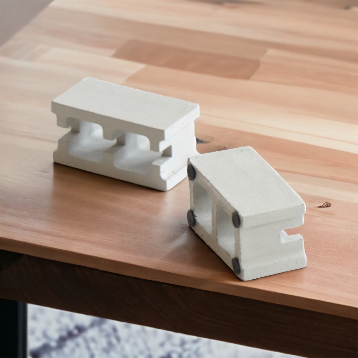 Duo de parpaings pour cartes de visite et stylos